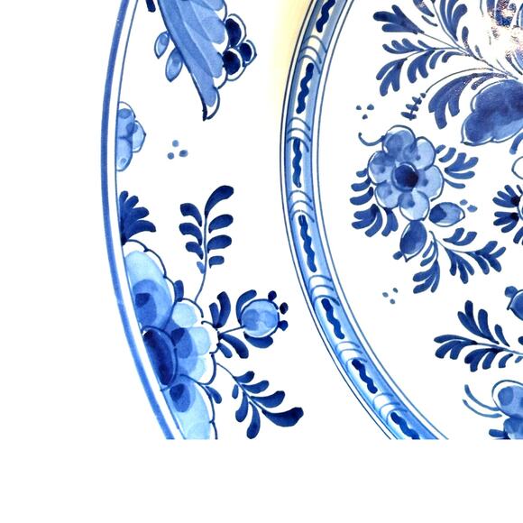 Royal Delft Porcelain 13.75" Vintage CT Handpainted Charger Plate-Extremely Rare - Picture 7 of 10